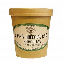 Dětská obědová hrachová kaše s mrkví a špenátem bez soli 77g Dětská obědová hrachová kaše s mrkví a špenátem bez soli 77g