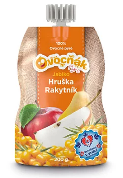 Ovocňák pyré 100% jablko-hruška-rakytník 200g