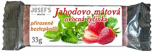 Jahodovo - mätová ovocná tyčinka 33g