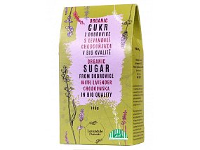 Třtinový cukr bílý s levandulí BIO 140g Třtinový cukr bílý s levandulí BIO 140g