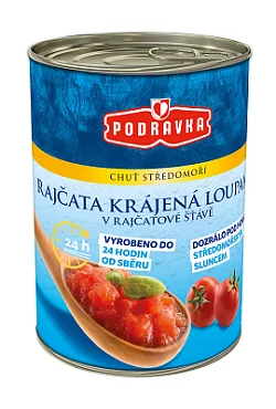 Podravka Paradajky krájaná lúpaná 400g