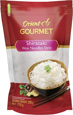 Orient Gourmet Shirataki v tvare wok rezancov v náleve 270 g