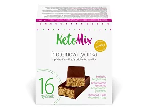 KetoMix Proteínové tyčinky s príchuťou vanilky 16 x 40 g