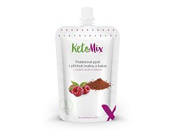 KetoMix Proteínové pyré s príchuťou maliny a kakaa 100 g (1 porcia)