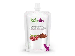 KetoMix Proteínové pyré s príchuťou maliny a kakaa 100 g (1 porcia)