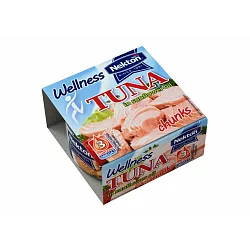 Nektón Tuniak v slnečnicovom oleji kúsky Wellness 185 g