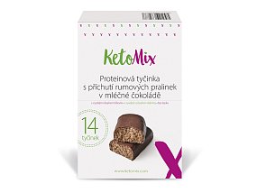 Proteínové tyčinky s príchuťou rumových praliniek v mliečnej čokoláde (14 porcií) Proteínové tyčinky s príchuťou rumových praliniek v mliečnej čokoláde (14 porcií)