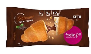 Feeling OK Proteinový croissant s kakaovou náplní 65 g Feeling OK Proteinový croissant s kakaovou náplní 65 g