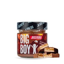 BIG BOY Bigerska Sladký arašídový krém s kakaem a slaným karamelem 220 g BIG BOY Bigerska Sladký arašídový krém s kakaem a slaným karamelem 220 g